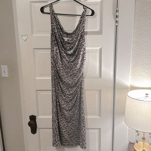 DvF Dress 100% silk Jersey ruched sexy wedding